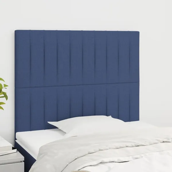 Tête de lit Bleu 100x5x118/128 cm Tissu