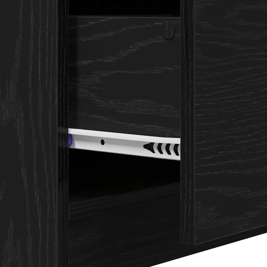 Cabinet de salle de bain avec tiroir Chêne noir 40 x 37 x 59 cm - 12