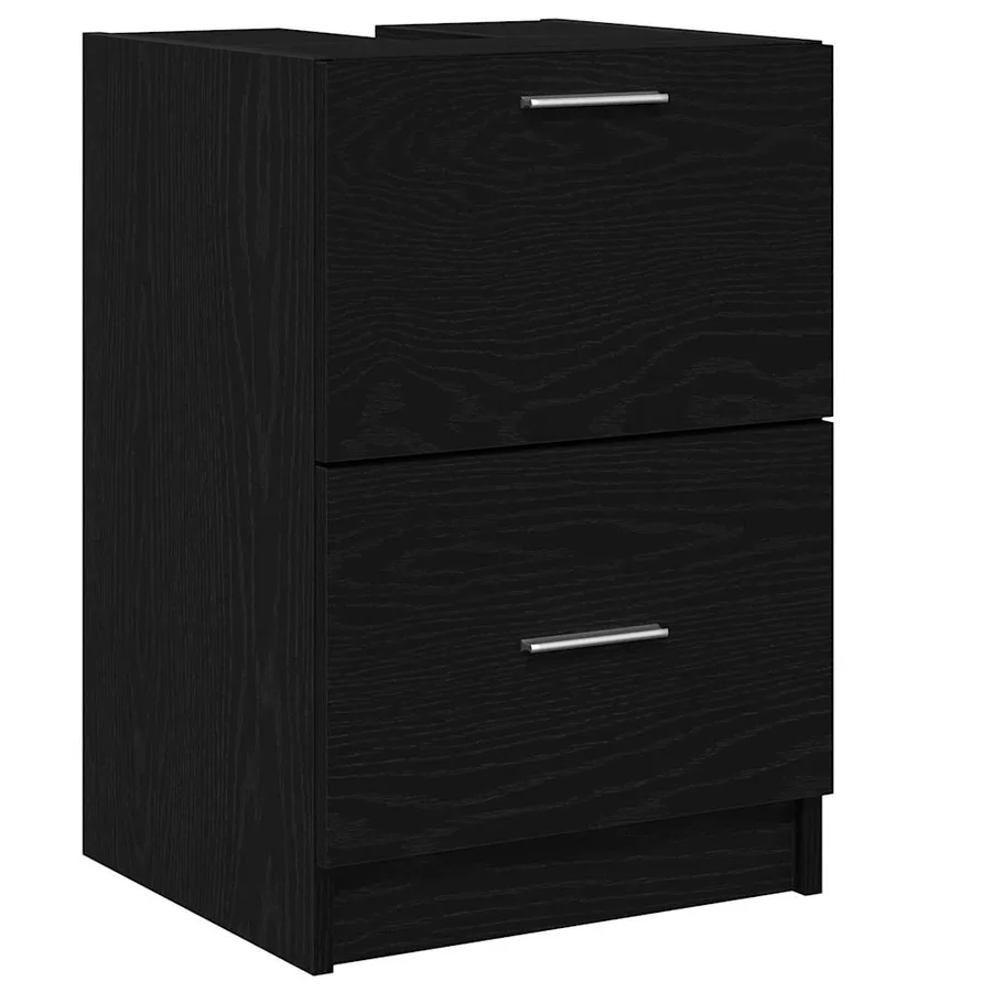 Cabinet de salle de bain avec tiroir Chêne noir 40 x 37 x 59 cm - 2