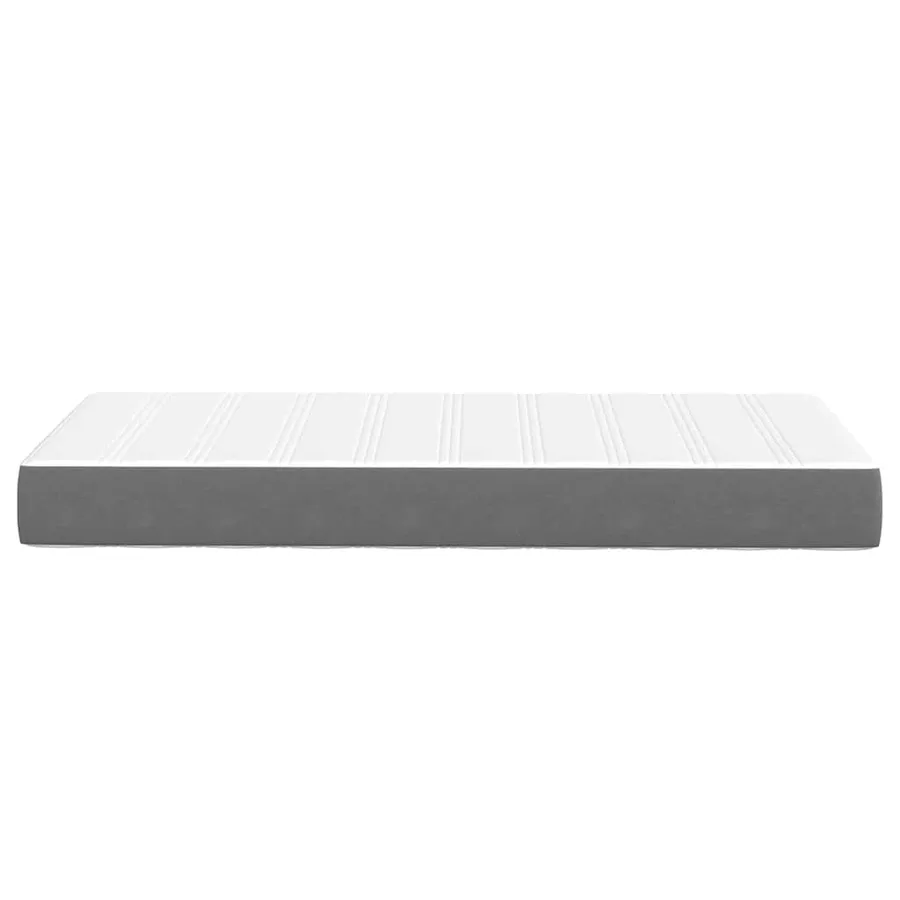 Matelas de Lit avec matelas Gris clair 100 x 200 cm tissu - 5