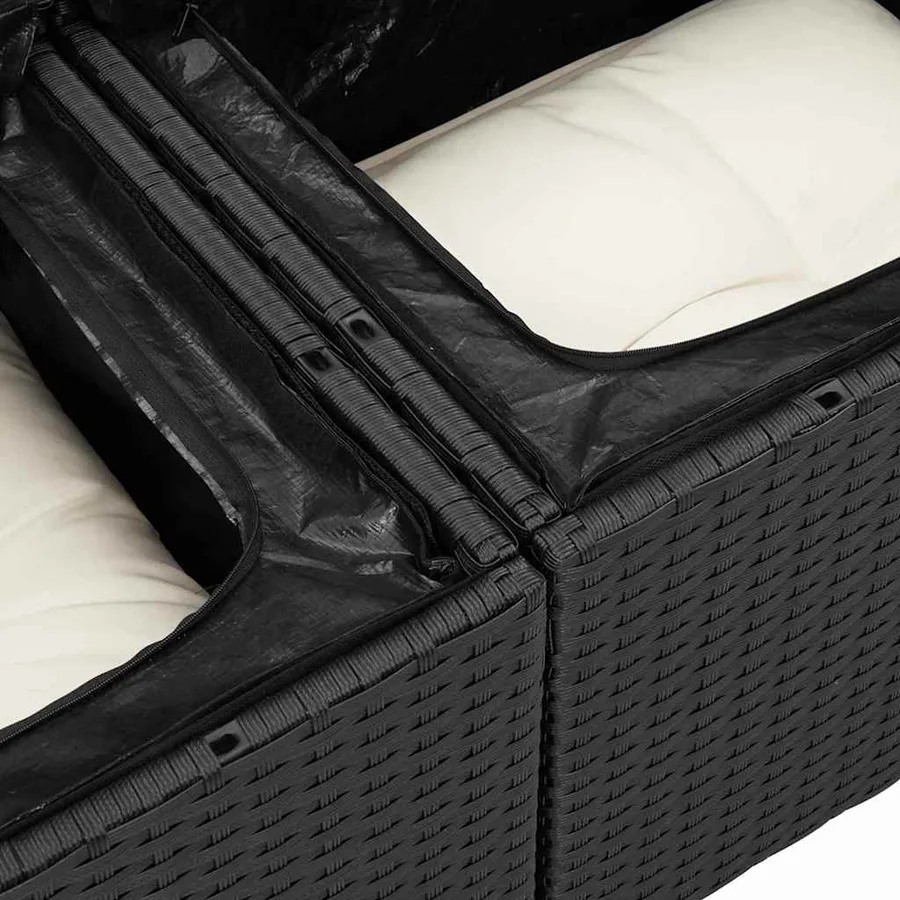Ensemble de Canapés avec coussin 4 pcs polyrotin - 7