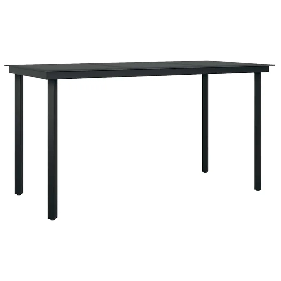 Ensemble à manger jardin coussins 5pcs marron poly rotin verre - 5