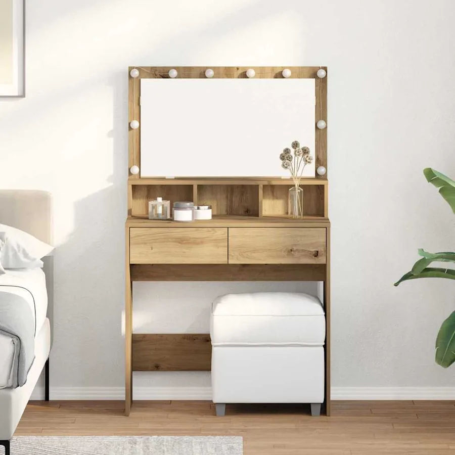 Table de Toilette Chêne artisanal 80 x 41 x 134,5 cm