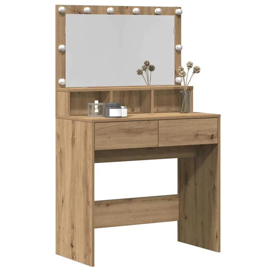 Table de Toilette Chêne artisanal 80 x 41 x 134,5 cm - 3