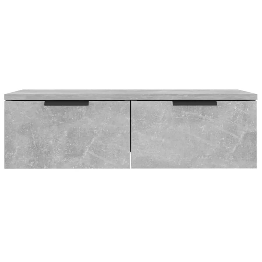 Armoires murales 2 pcs Gris béton 68x30x20 cm Bois d'ingénierie - 9