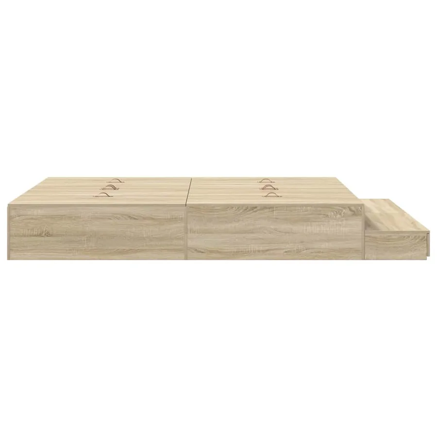 Cadre de lit avec rangement avec tiroir Chêne Sonoma 140 cm - 9