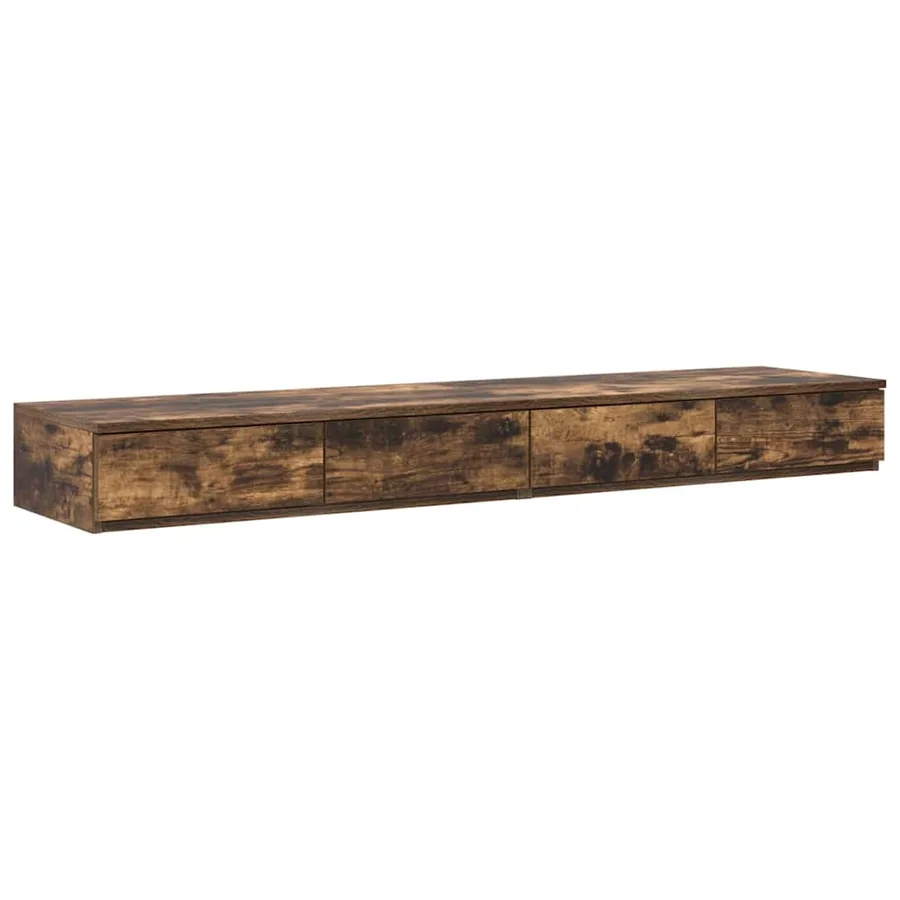 Cadre de lit avec rangement Chêne fumé 140 cm Bois d'ingénierie - 7