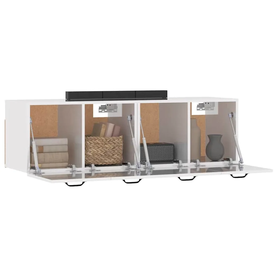 Armoires murales 2 pcs Blanc brillant 80x36,5x35 cm - 4