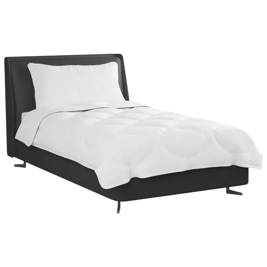 Ensemble de Duvet avec oreiller 2 pcs Blanc Microfibre - 3