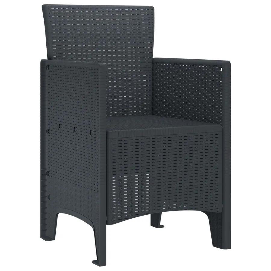 Chaise de jardin 2 pcs Anthracite 53 x 49 x 85 cm Polypropylène - 2