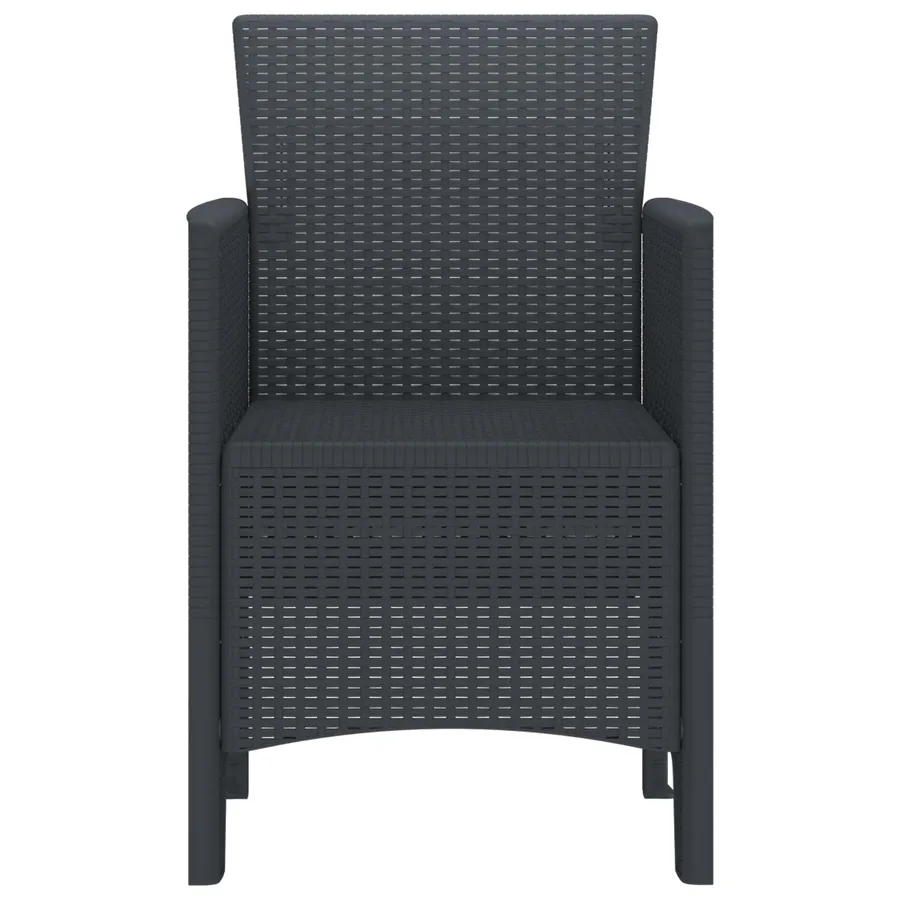 Chaise de jardin 2 pcs Anthracite 53 x 49 x 85 cm Polypropylène - 3