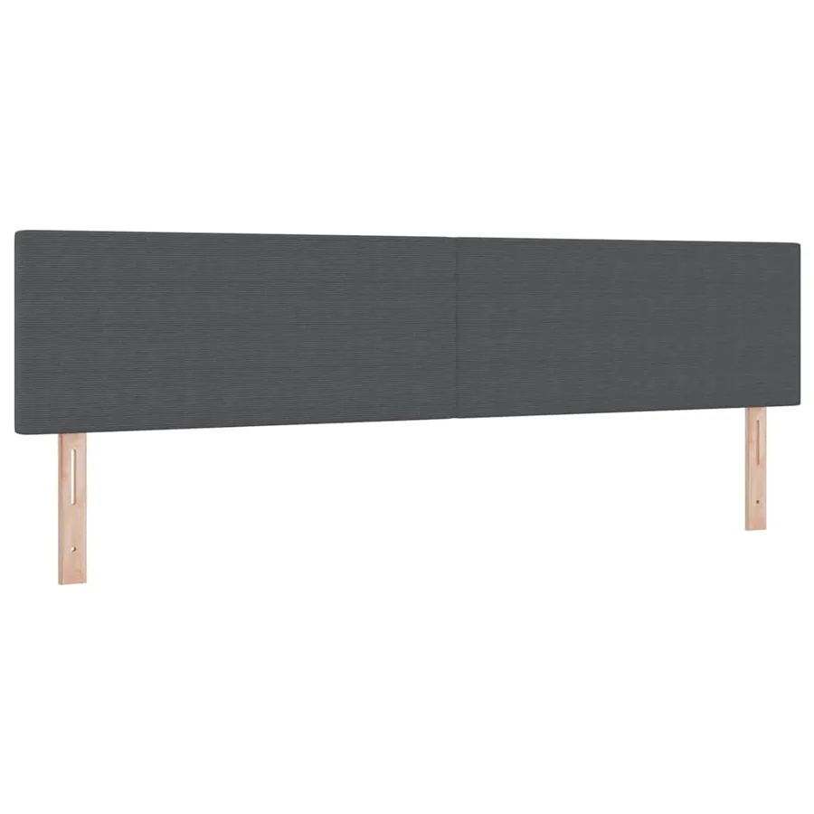 Lit à ressorts Gris foncé et blanc 200 x 200 cm - 6