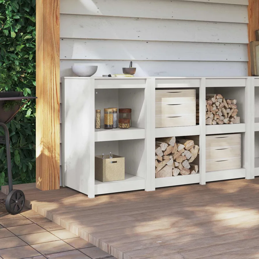 Armoire de cuisine MEPPEL Blanc 55 x 55 x 92 cm Pin massif - 4