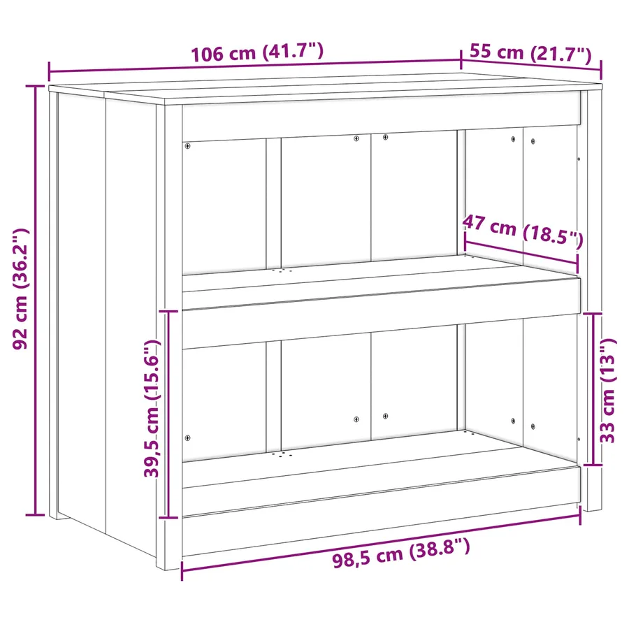 Armoire de cuisine MEPPEL Chêne brun 106 x 55 x 92 cm - 10