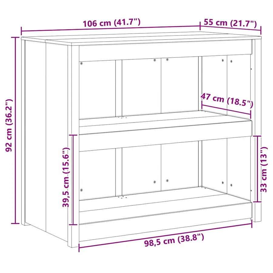 Armoire de cuisine MEPPEL Chêne brun 106 x 55 x 92 cm - 11