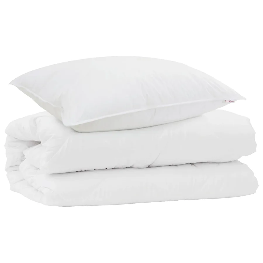 Ensemble de Duvet avec oreiller 2 pcs Blanc Microfibre - 2
