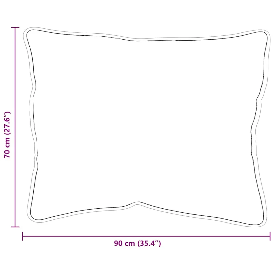 Oreiller avec oreiller 2 pcs Blanc 61 x 41 x 20 cm Polyester - 10