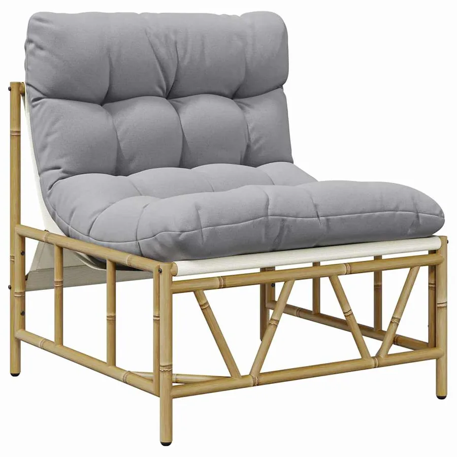 Sièges extérieurs avec coussin 2 pcs Gris clair Acier - 4