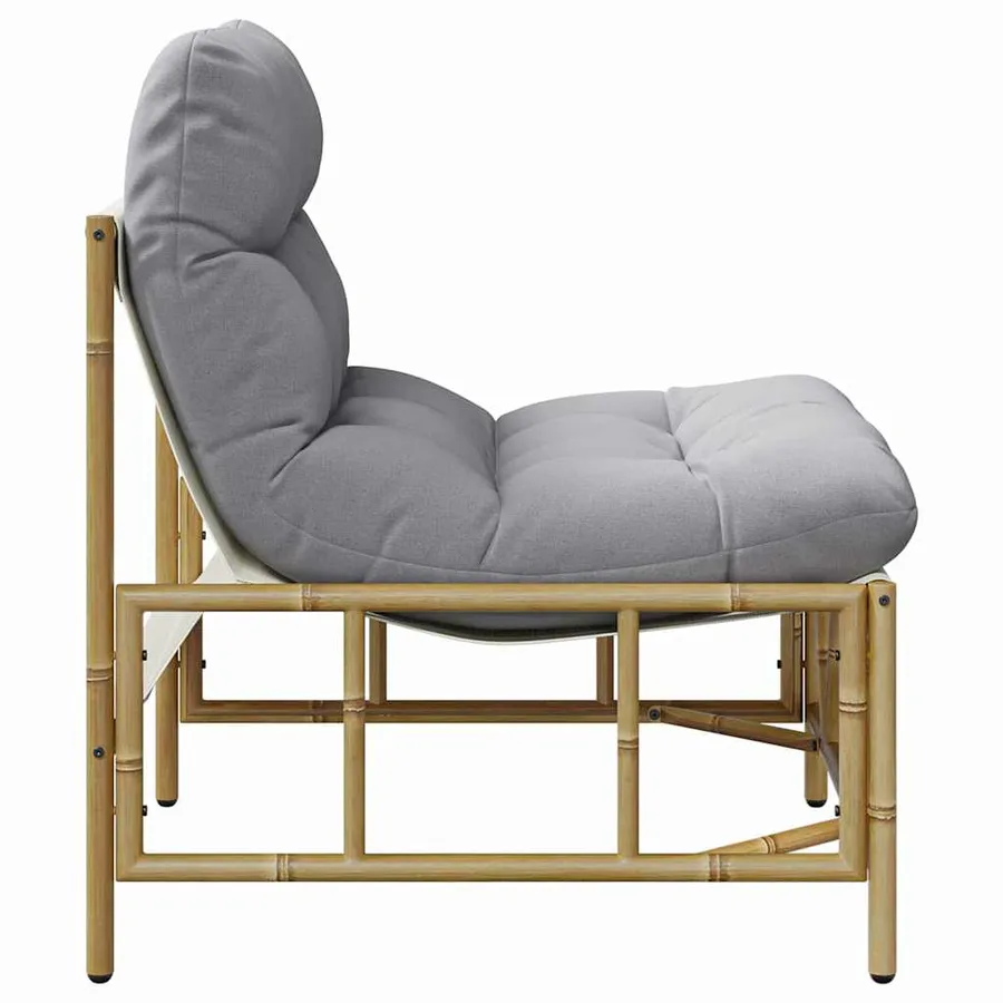 Sièges extérieurs avec coussin 2 pcs Gris clair Acier - 7