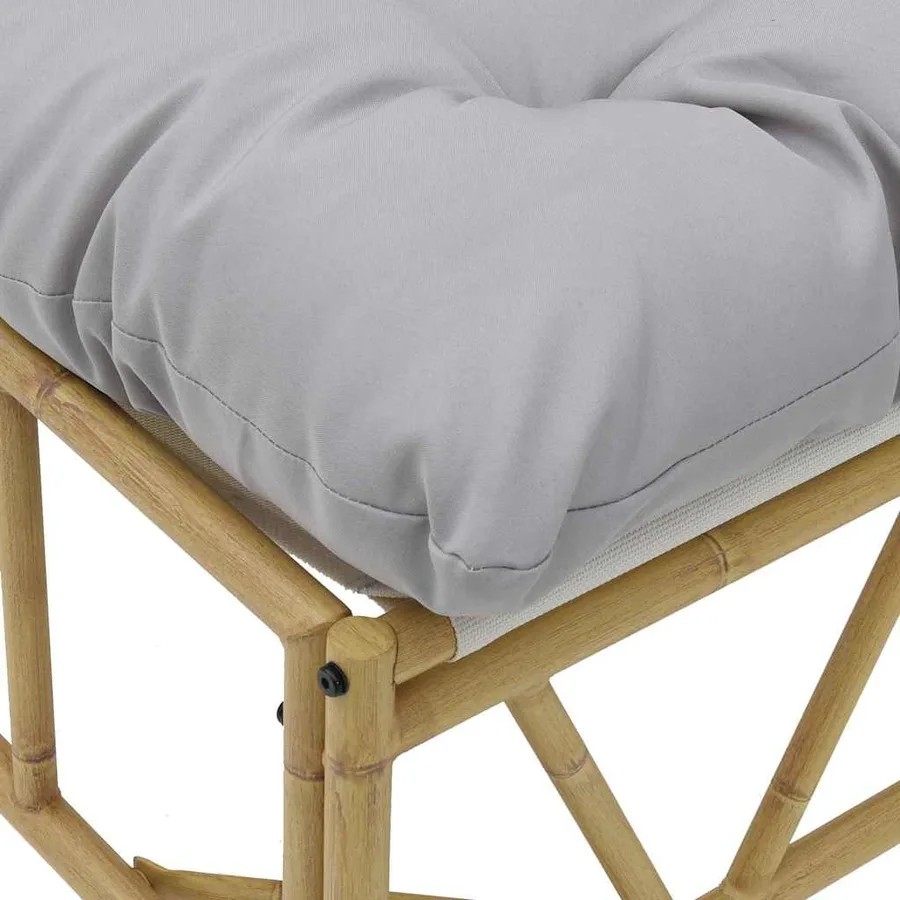 Sièges extérieurs avec coussin 2 pcs Gris clair Acier - 9