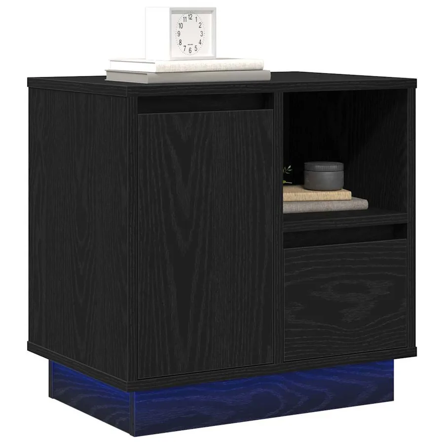 Cabinet de chevet 2 pcs Chêne noir 50 x 34,5 x 50 cm. - 3