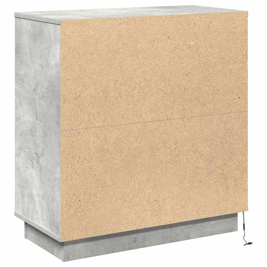 Buffet LED Gris béton 71 x 34,5 x 75 cm Bois d'ingénierie - 8