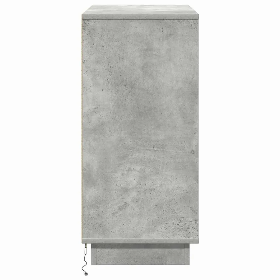 Buffet LED Gris béton 71 x 34,5 x 75 cm Bois d'ingénierie - 9