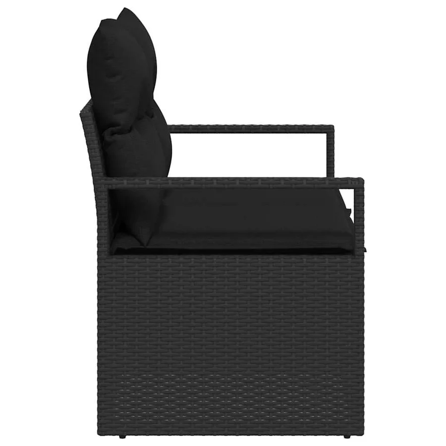 Canapé de jardin avec coussin 120 x 62 x 69 cm polyrotin - 6