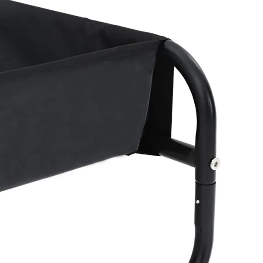 Lit pour Chien Noir 75 x 75 x 30 cm Acier - 10