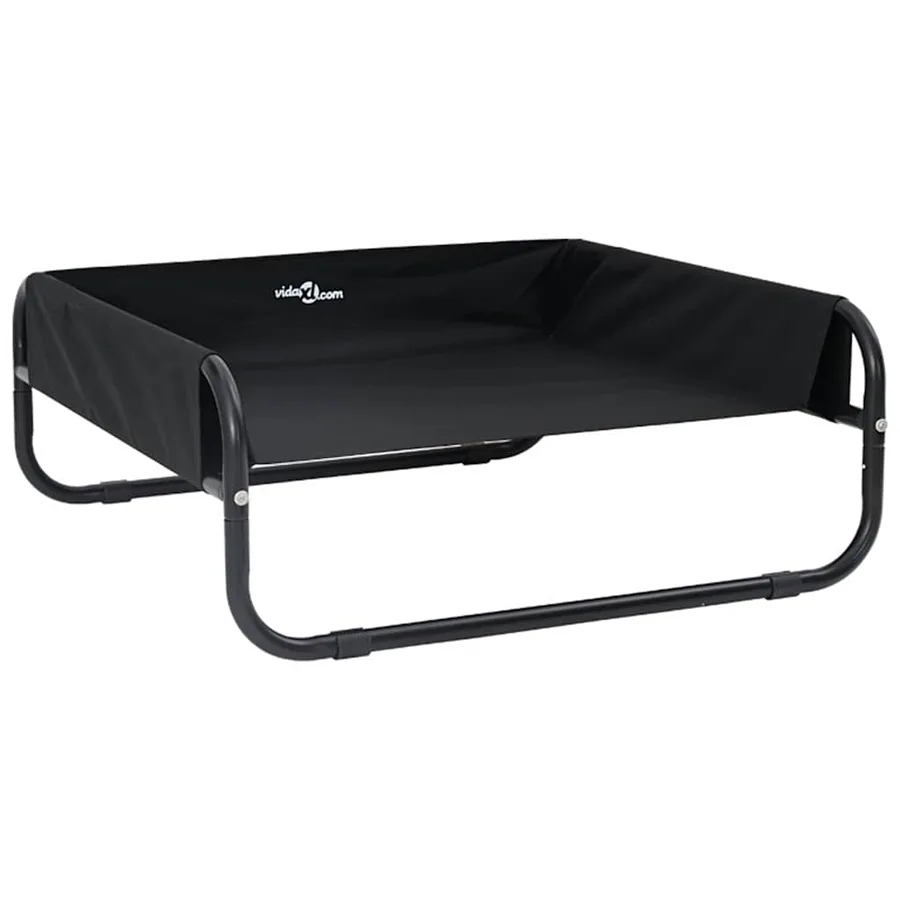 Lit pour Chien Noir 75 x 75 x 30 cm Acier - 2
