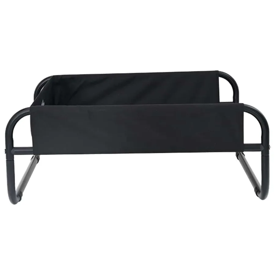 Lit pour Chien Noir 75 x 75 x 30 cm Acier - 5