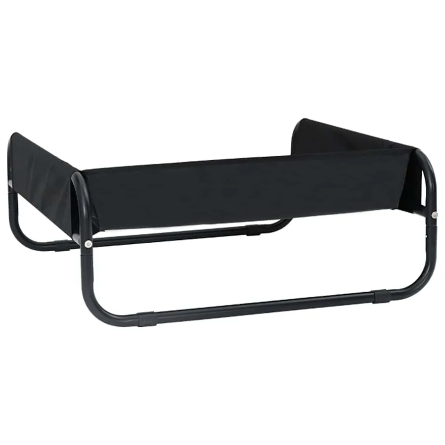 Lit pour Chien Noir 75 x 75 x 30 cm Acier - 6