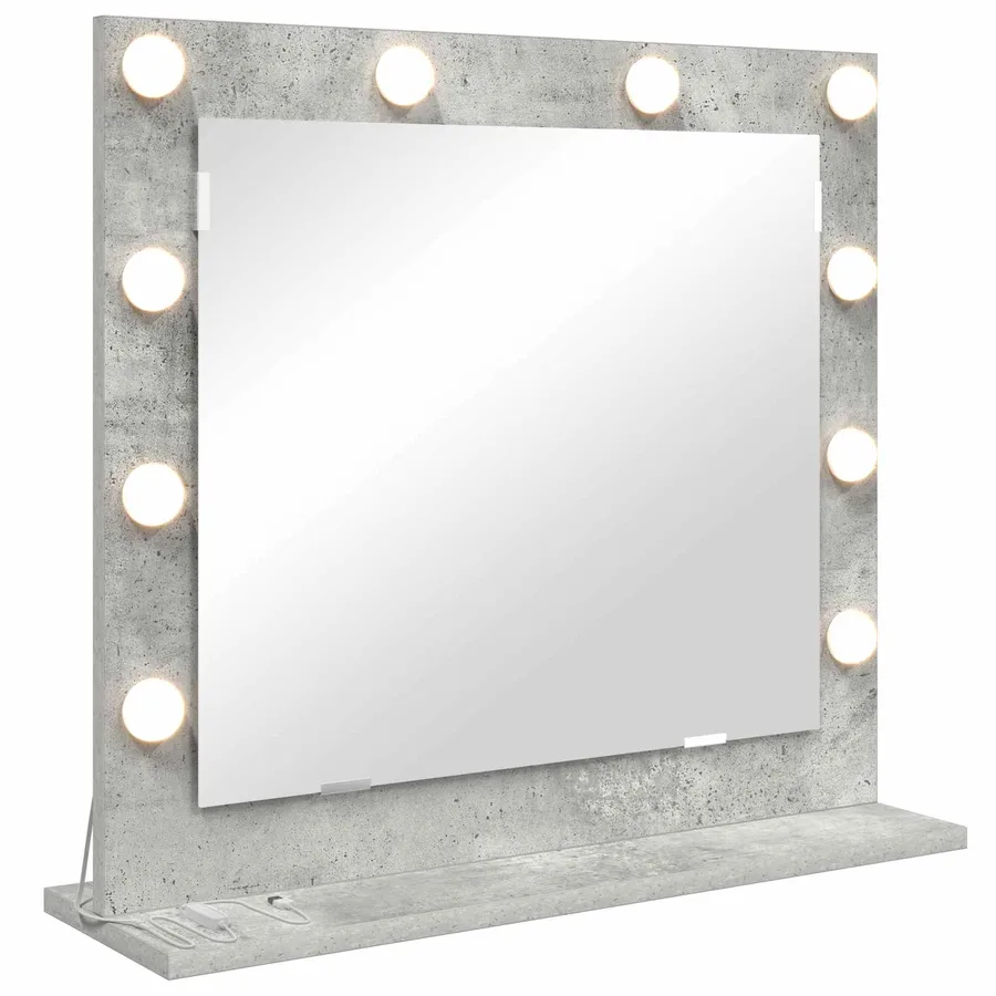 Miroir de vanité Rectangulaire Gris béton 60 x 55 x 18 cm - 2