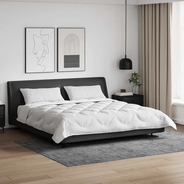 Couette avec oreiller 3 pcs Blanc Microfibre