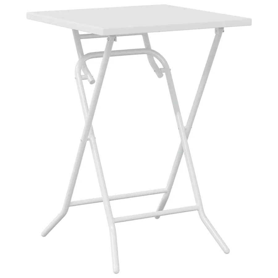 Ensemble bistro de jardin 3 pcs Blanc Acier - 6
