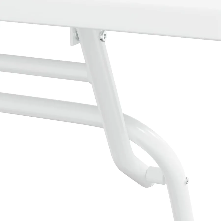 Ensemble bistro de jardin 3 pcs Blanc Acier - 9