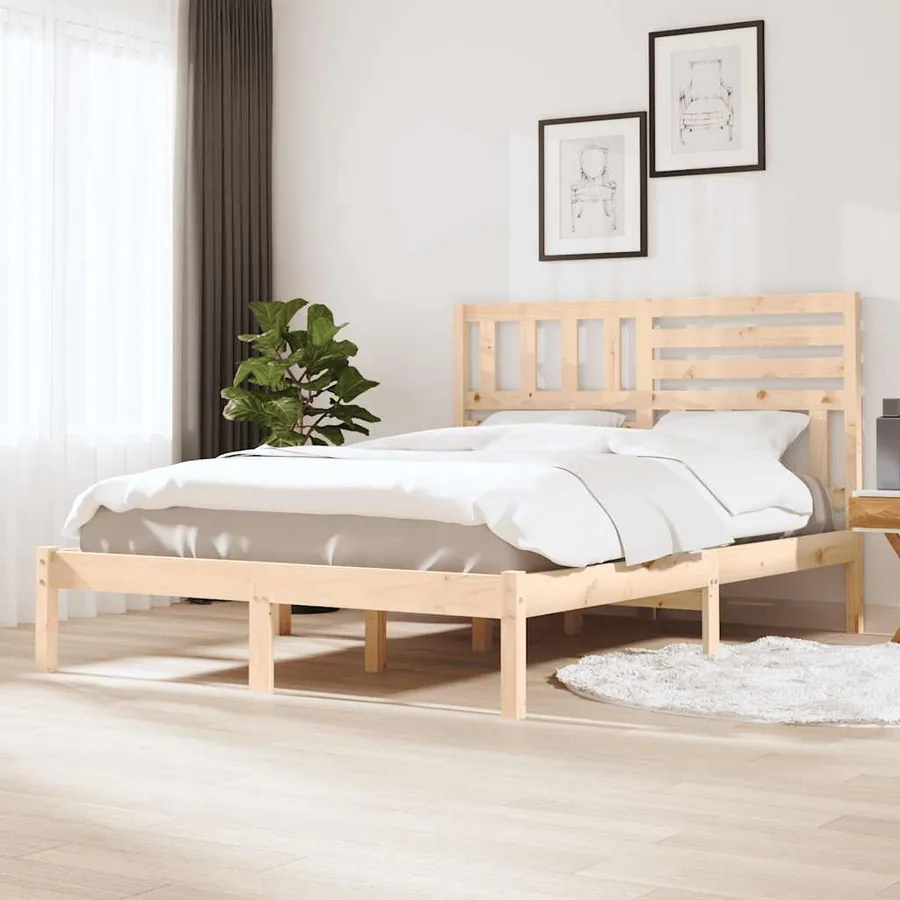 Cadre de lit sans matelas 120x190 cm bois de pin massif