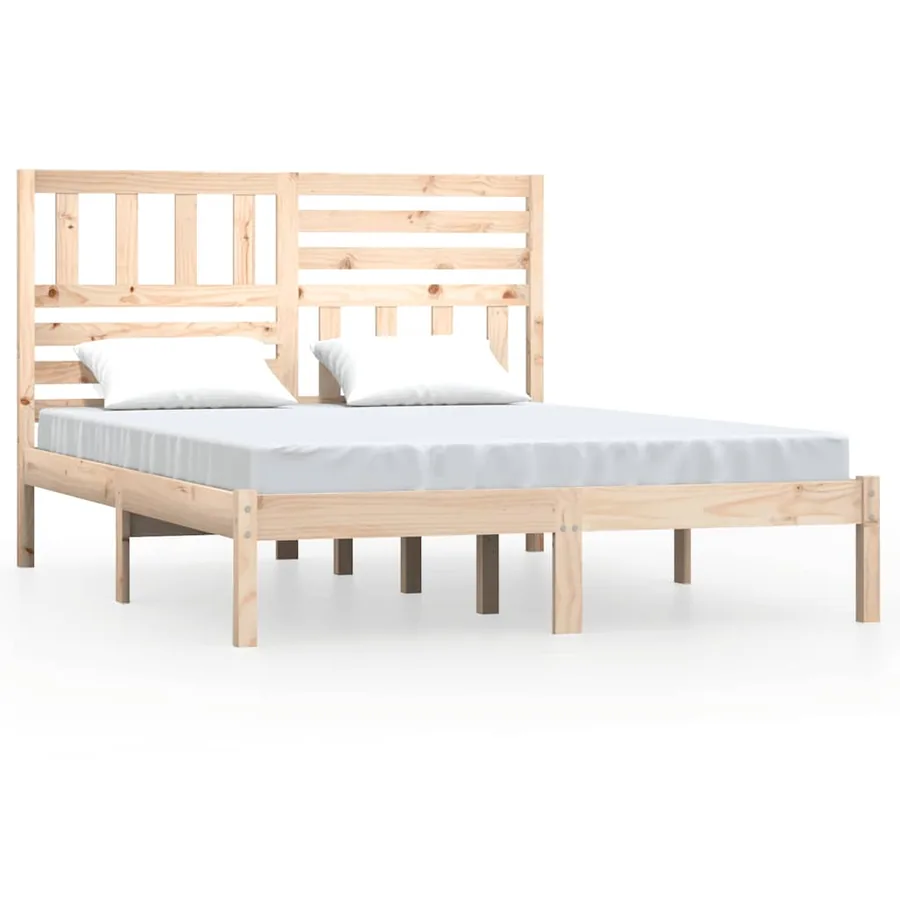 Cadre de lit sans matelas 120x190 cm bois de pin massif - 2