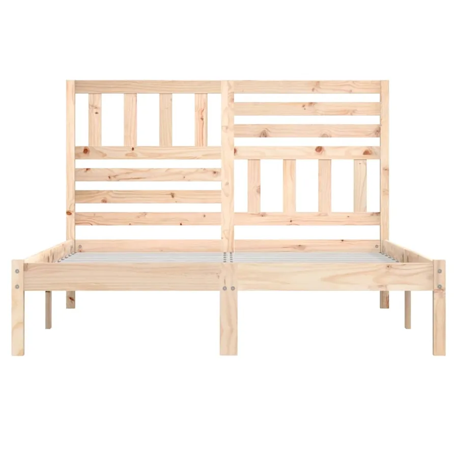 Cadre de lit sans matelas 120x190 cm bois de pin massif - 4