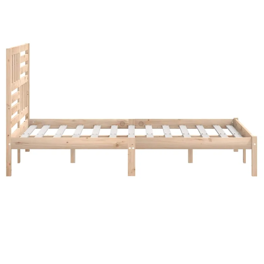 Cadre de lit sans matelas 120x190 cm bois de pin massif - 5