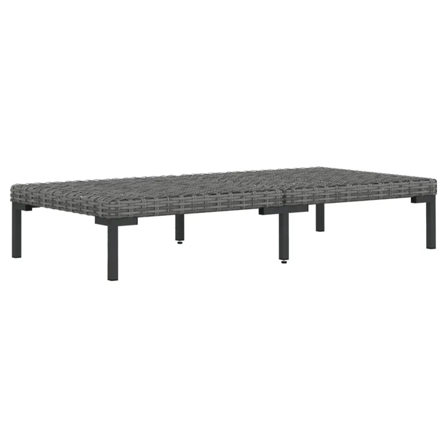 Salon de jardin 5 pcs avec coussins Résine tressée Gris foncé - 5