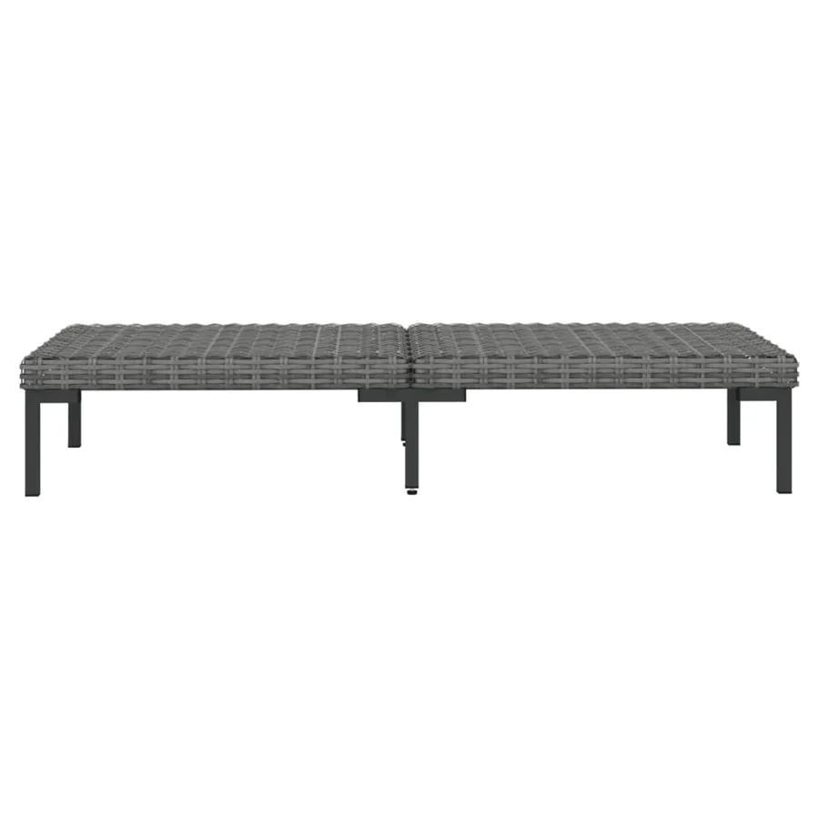 Salon de jardin 5 pcs avec coussins Résine tressée Gris foncé - 6