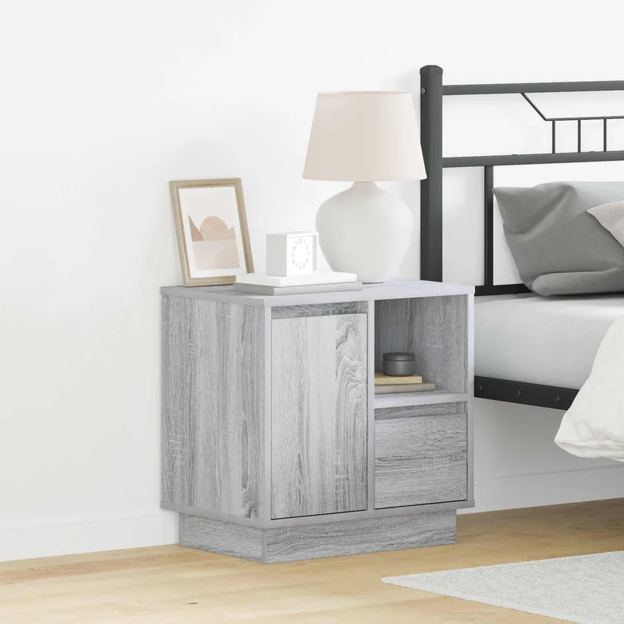 Cabinet de chevet Gris 50 x 34,5 x 50 cm. Bois d'ingénierie