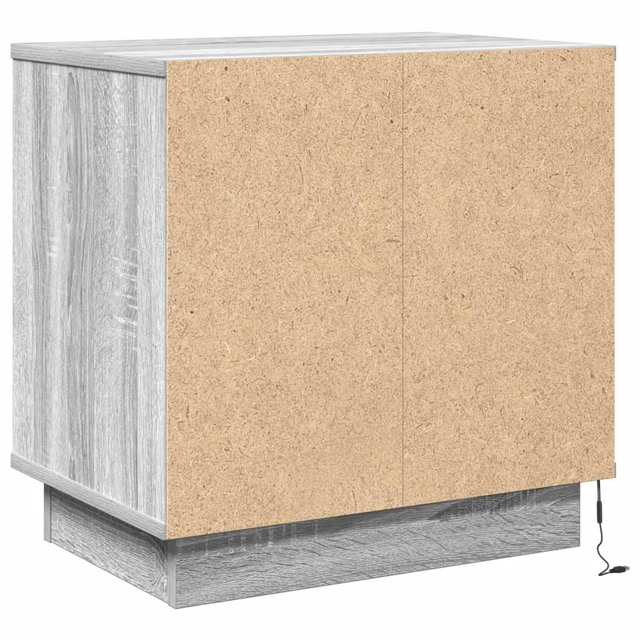 Cabinet de chevet Gris 50 x 34,5 x 50 cm. Bois d'ingénierie - 7