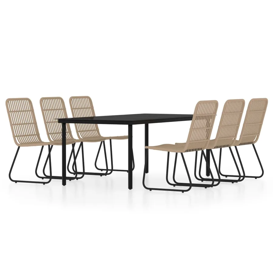 Ensemble à manger de jardin 7 pcs Chêne - 2