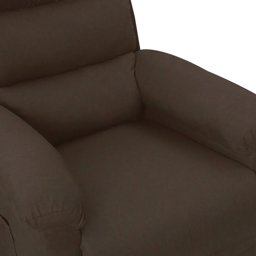 Fauteuil électrique de massage Marron foncé Tissu - 6