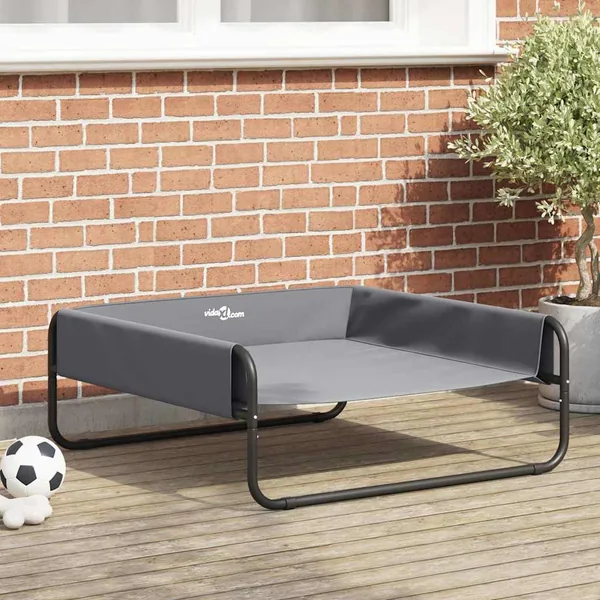 Lit pour Chien Gris clair 85 x 85 x 33 cm Acier
