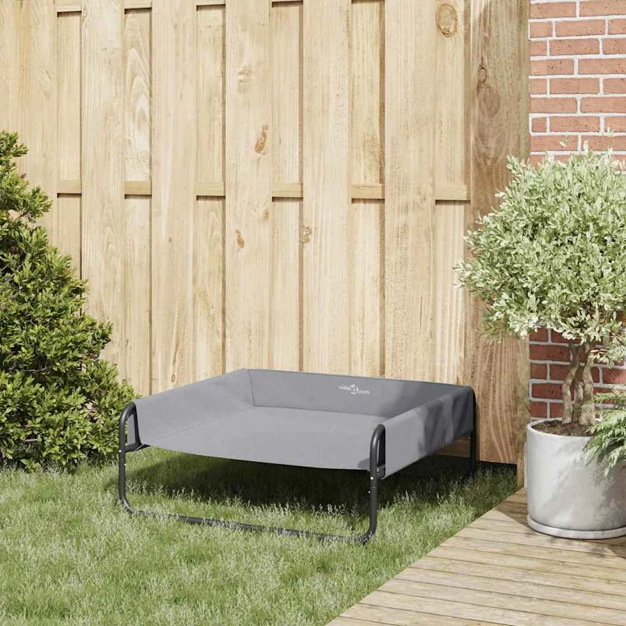 Lit pour Chien Gris clair 85 x 85 x 33 cm Acier - 3