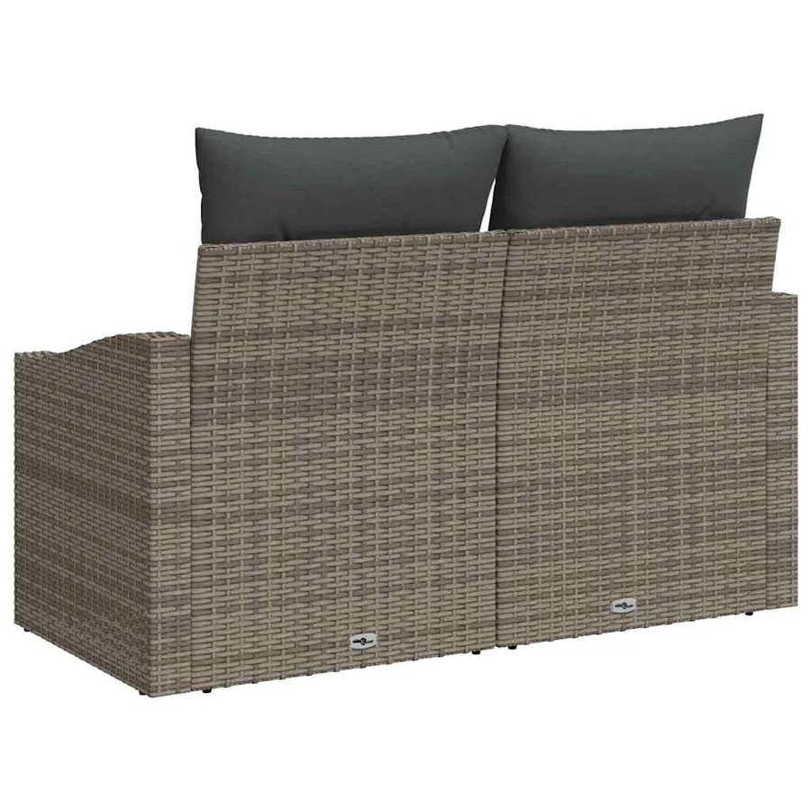 Canapé de jardin avec coussin 123 x 62 x 69 cm polyrotin - 4
