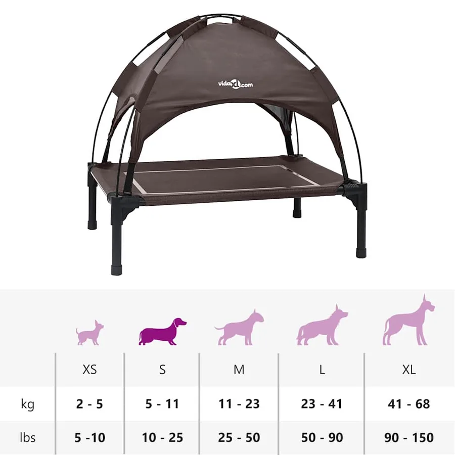 Lit pour Chien Marron 63 x 49,5 x 60 cm Acier - 11